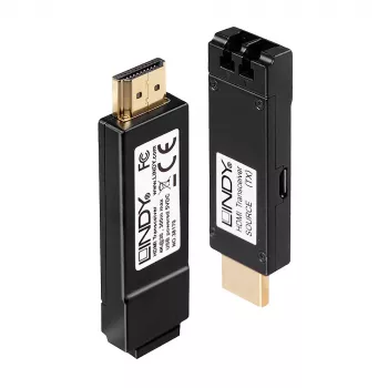 AV raidītājs un uztvērējs Lindy 300m optiskās šķiedras HDMI 4K30 pagarinātājs