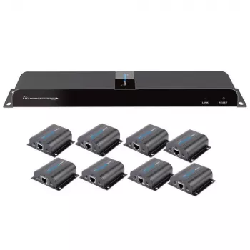 Techly HDMI 1x8 pagarinātājs/sadalītājs CAT6/6a/7 50m ar IR atgriezenisko saiti IDATA EX-HL81TY