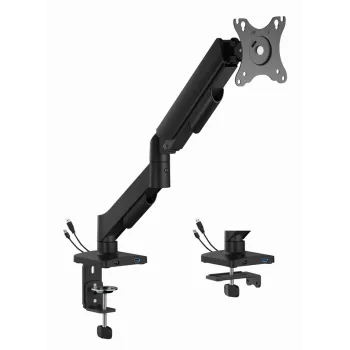 Galda monitora stiprinājums Gembird MA-DA1U-01 32 collu (81,3 cm) ekrāniem, maks. 9 kg, VESA 75x75–100x100, melns