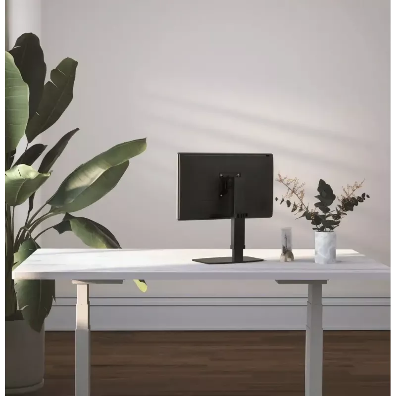 Monitora galda statīvs GEMBIRD MS-D1ST-02 — regulējams augstumā, pilnas kustības, 17–32 collu ekrāniem, maks. 8 kg, VESA 75x75–100x100, melns