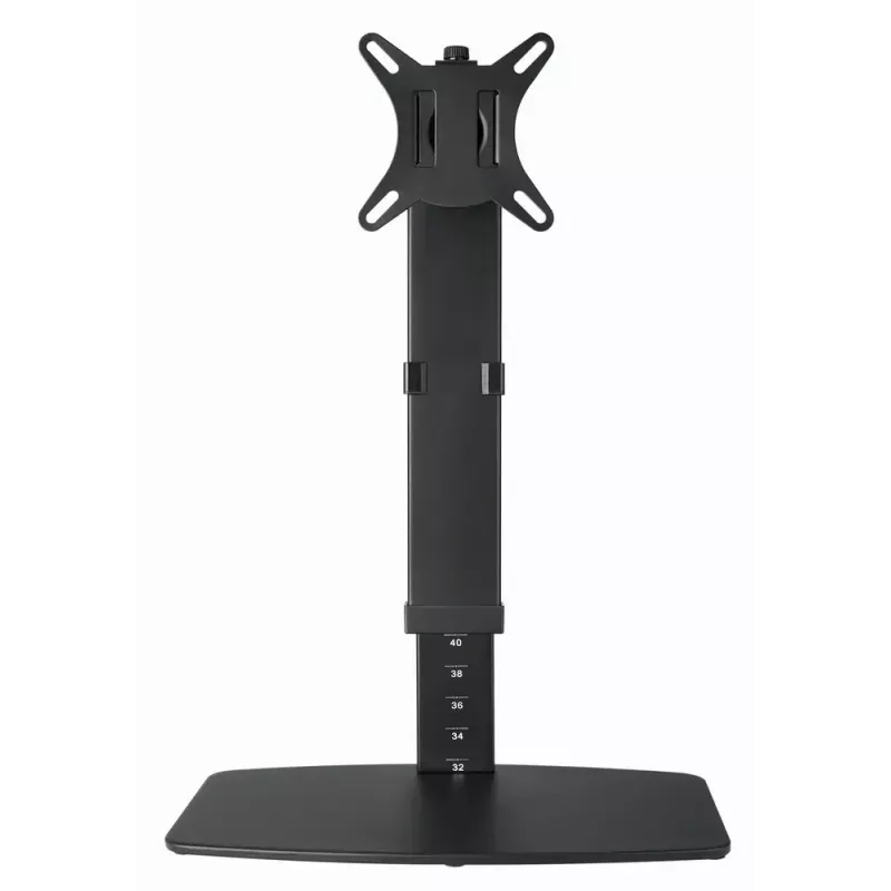 Monitora galda statīvs GEMBIRD MS-D1ST-02 — regulējams augstumā, pilnas kustības, 17–32 collu ekrāniem, maks. 8 kg, VESA 75x75–100x100, melns