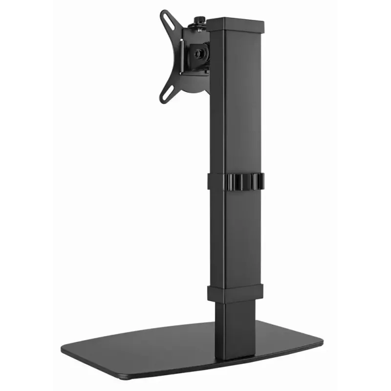 Monitora galda statīvs GEMBIRD MS-D1ST-02 — regulējams augstumā, pilnas kustības, 17–32 collu ekrāniem, maks. 8 kg, VESA 75x75–100x100, melns