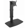 Monitora galda statīvs GEMBIRD MS-D1ST-02 — regulējams augstumā, pilnas kustības, 17–32 collu ekrāniem, maks. 8 kg, VESA 75x75–100x100, melns