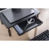 Monitora statīvs GEMBIRD MS-TABLE-D-01 — augstumā regulējams galda paaugstinājums ar 1 atvilktni, tērauda, 140 mm augstums, balsta 1 displeju, 20 kg ietilpība