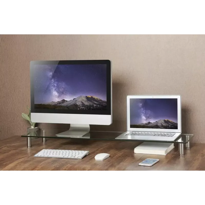 Gembird MS-TABLE-GL-01 stikla monitora statīvs, XL