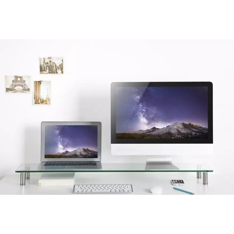 Gembird MS-TABLE-GL-01 stikla monitora statīvs, XL