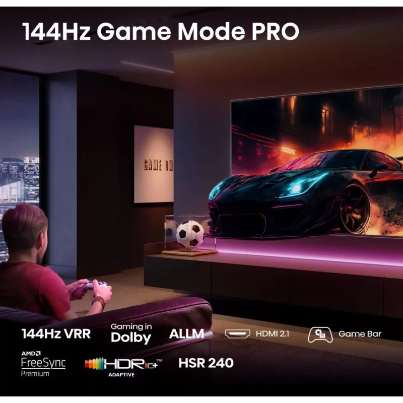 Hisense E7Q PRO 50E7Q PRO 127 cm (50 collas) 4K Ultra HD Smart TV Wi-Fi Melns