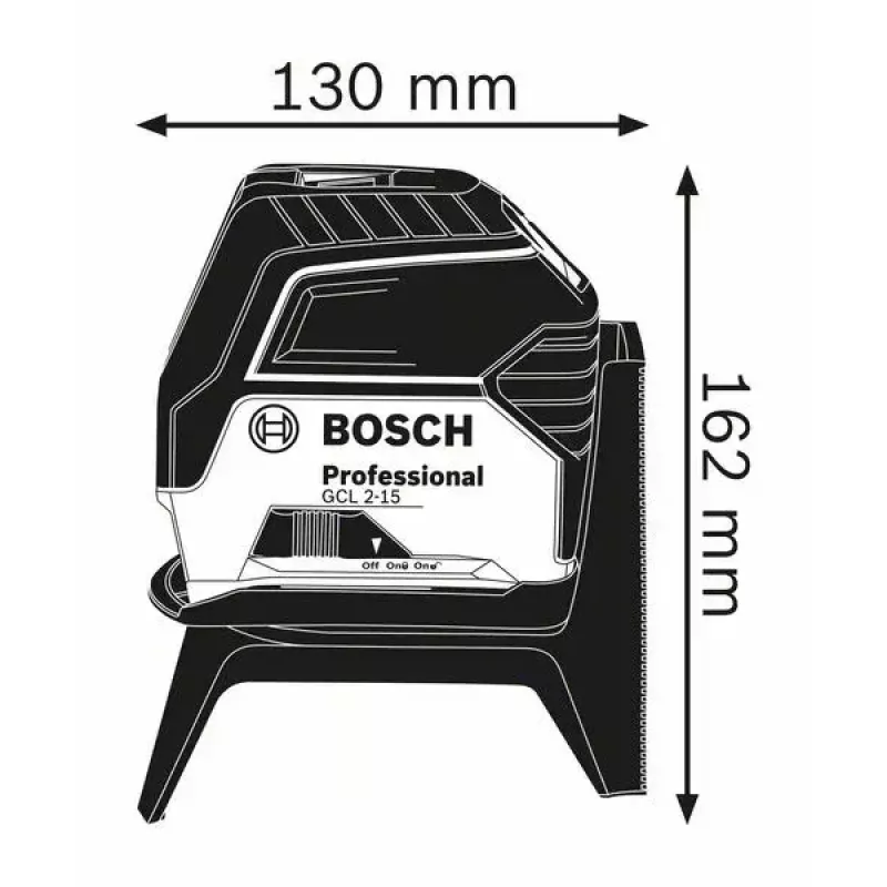 Bosch GCL 2-15 līnijas/punkta līmeņrādis 15 m 650 nm (