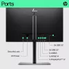 HP E-Series E22 G5 FHD monitors, 54,6 cm (21,5 colli), 1920 x 1080 pikseļi, Full HD, LCD, 5 ms, Melns, Sudrabs