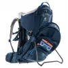 Bērnu pārnēsājamā mugursoma DEUTER Kid Comfort poliamīds zila, maks. slodze 22 kg, svars 3,23 kg, izmēri 72×43×34 cm