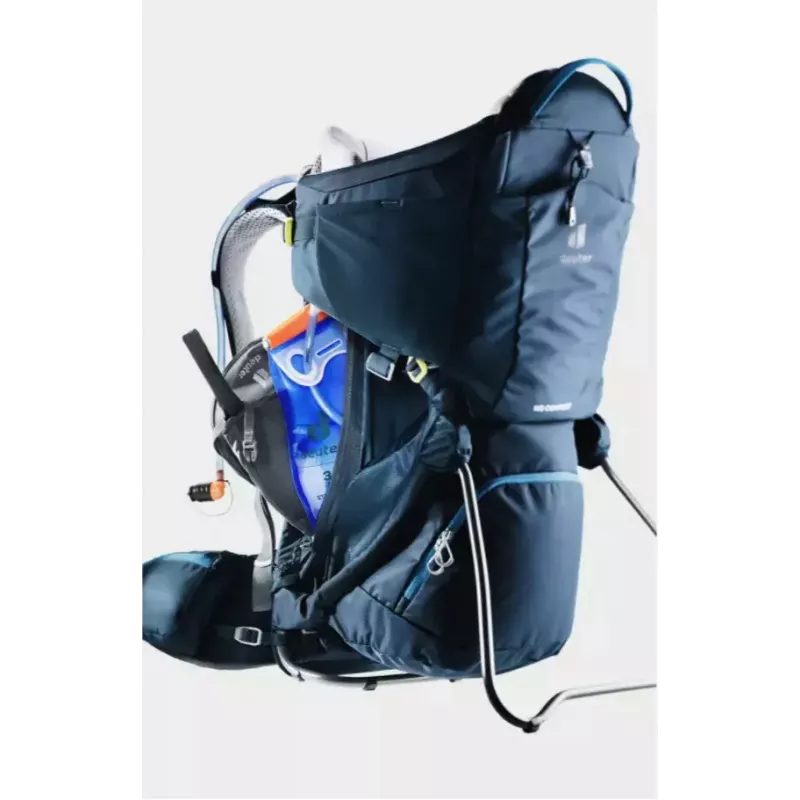 Bērnu pārnēsājamā mugursoma DEUTER Kid Comfort poliamīds zila, maks. slodze 22 kg, svars 3,23 kg, izmēri 72×43×34 cm