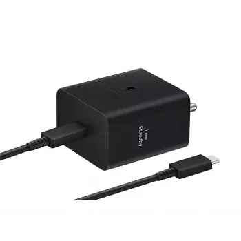 Sienas lādētājs Samsung EP-T4511 45W USB‑C PD 3.0, 100–240V, melns, viedtālrunim un planšetdatoram