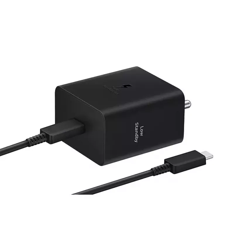 Sienas lādētājs Samsung EP-T4511 45W USB‑C PD 3.0, 100–240V, melns, viedtālrunim un planšetdatoram