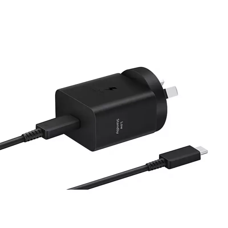 Sienas lādētājs Samsung EP-T4511 45W USB‑C PD 3.0, 100–240V, melns, viedtālrunim un planšetdatoram