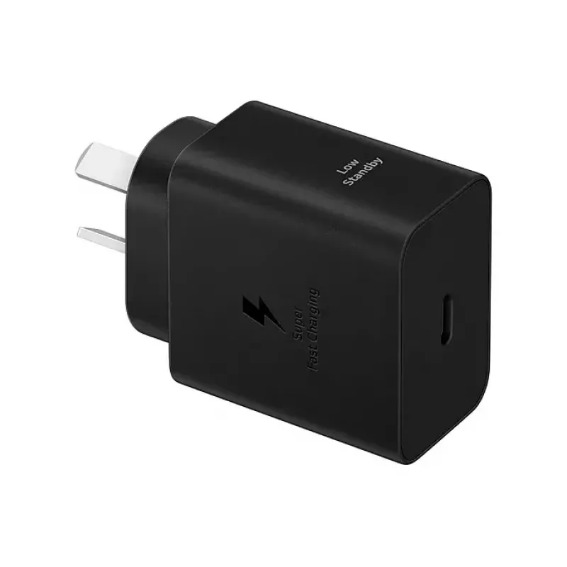 Sienas lādētājs Samsung EP-T4511 45W USB‑C PD 3.0, 100–240V, melns, viedtālrunim un planšetdatoram