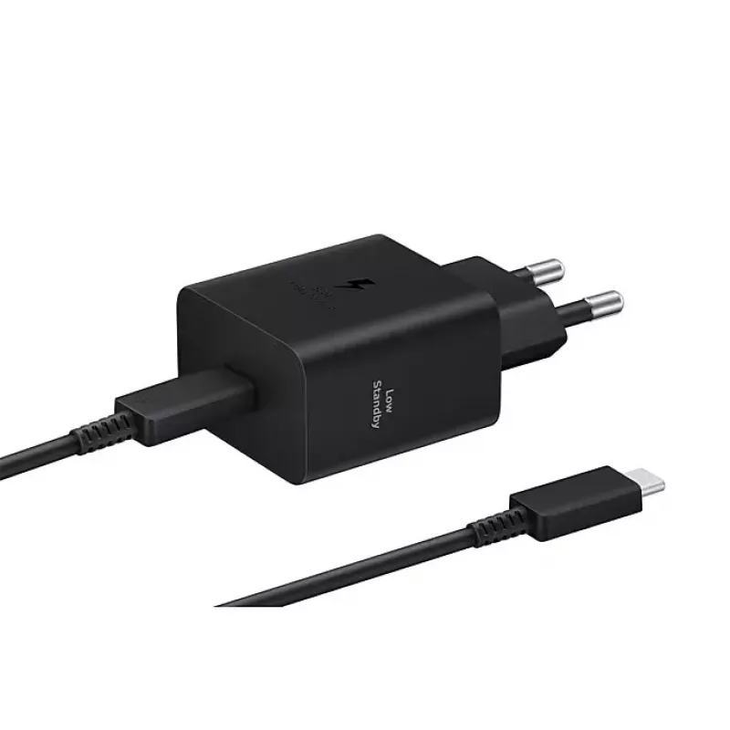 Sienas lādētājs Samsung EP-T4511 45W USB‑C PD 3.0, 100–240V, melns, viedtālrunim un planšetdatoram