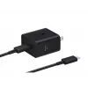 Sienas lādētājs Samsung EP-T4511 45W USB‑C PD 3.0, 100–240V, melns, viedtālrunim un planšetdatoram