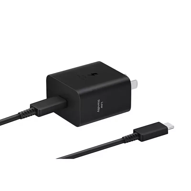 Sienas lādētājs Samsung EP-T4511 45W USB‑C PD 3.0, 100–240V, melns, viedtālrunim un planšetdatoram