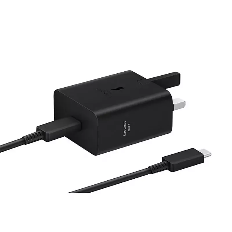 Sienas lādētājs Samsung EP-T4511 45W USB‑C PD 3.0, 100–240V, melns, viedtālrunim un planšetdatoram