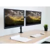 Monitora stiprinājums TECHLY ICA-LCD-382-D 2 displejiem, galda skava, līdz 27 collām, 20 kg, VESA 75x75–100x100, melns