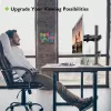 Monitora stiprinājums TECHLY ICA-LCD-382-D 2 displejiem, galda skava, līdz 27 collām, 20 kg, VESA 75x75–100x100, melns