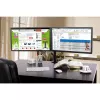 Monitora stiprinājums TECHLY ICA-LCD-382-D 2 displejiem, galda skava, līdz 27 collām, 20 kg, VESA 75x75–100x100, melns