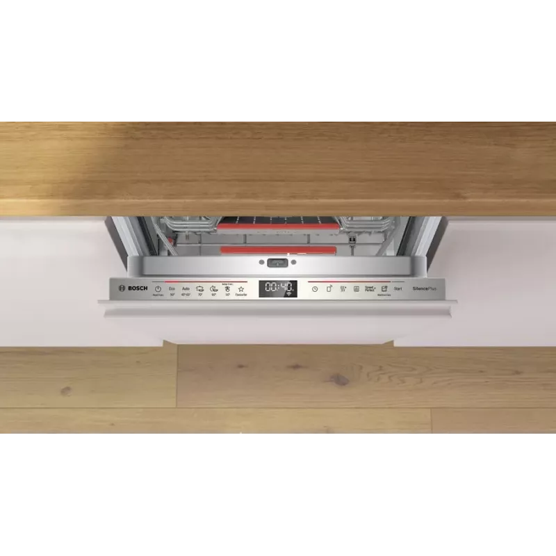 Iebūvējamā trauku mazgājamā mašīna Bosch Serie 6 SPV6EMX09E, šaurā 45 cm, 10 trauku komplekti, 6 programmas, 44 dB, energoklase B