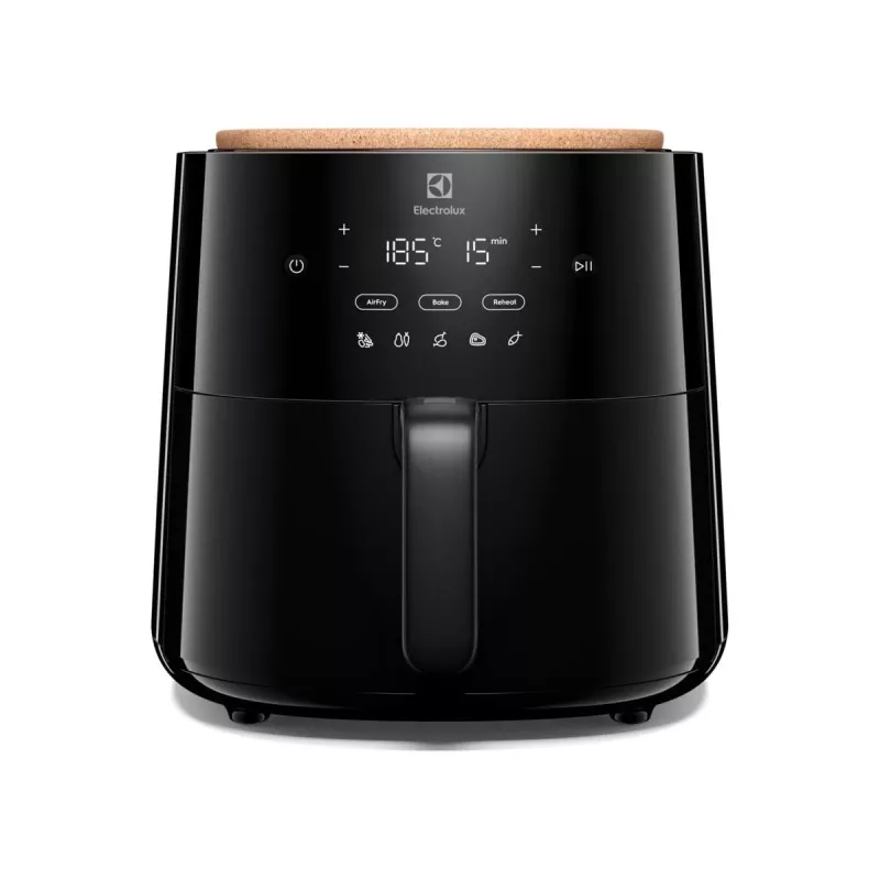Karstā gaisa fritieris Electrolux EAF5B — 5 L, 1500 W, līdz 200 °C, 8 programmas, skārienvadība, LED displejs
