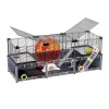 Grauzēju būris FERPLAST Multipla hamster large 107.5×37.5×42 cm, metāls, melns