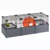 Grauzēju būris FERPLAST Multipla hamster large 107.5×37.5×42 cm, metāls, melns