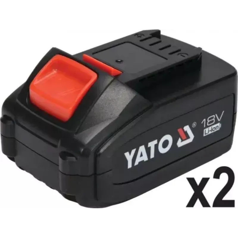 Leņķa slīpmašīna YATO YT-828295, bezvada 18 V, bezsuku, 125 mm disks, 2x 4 Ah Li-Ion akumulatori, 1,26 kg