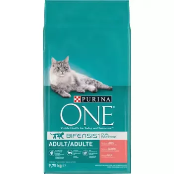 Sausā kaķu barība Purina Nestlé PURINA One 12430964, pieaugušiem kaķiem, lasis, 9.75 kg, proteīns 34%, tauki 14%