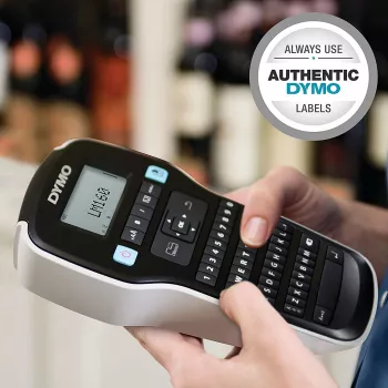 DYMO LabelManager 160 etiķešu veidotājs | Rokas etiķešu printeris ar QWERTY tastatūru | Ietver melnbaltu D1 etiķešu lenti (12 mm) | Mājai un birojam
