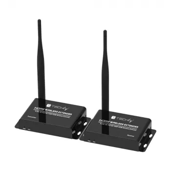 Techly IDATA HDMI-WL55 AV paplašinātājs AV raidītājs un uztvērējs Melns
