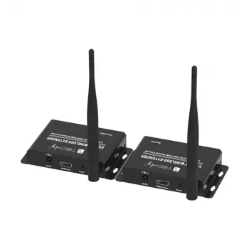 Techly IDATA HDMI-WL55 AV paplašinātājs AV raidītājs un uztvērējs Melns