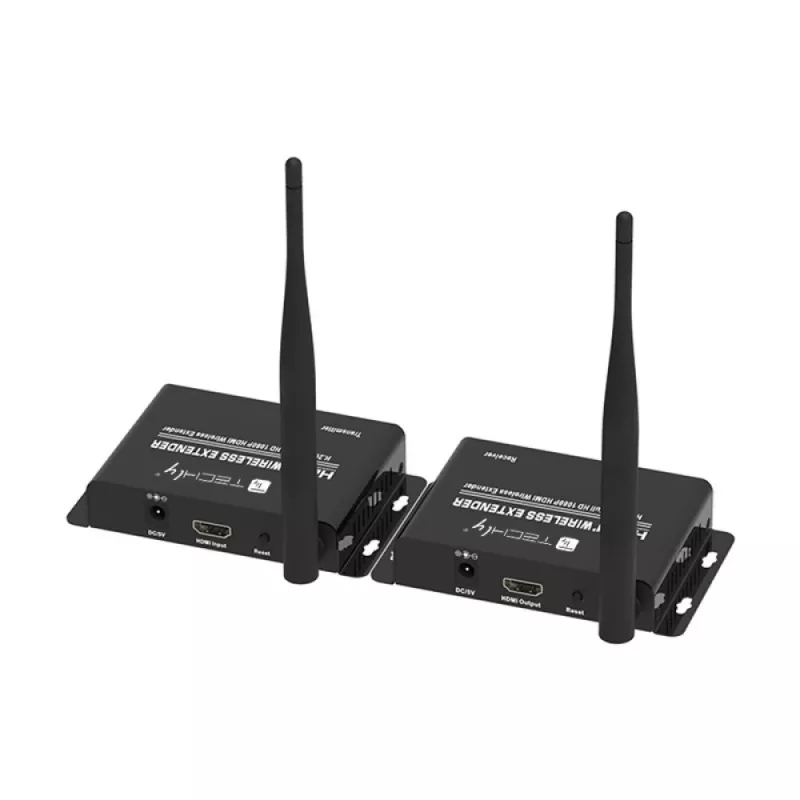 Techly IDATA HDMI-WL55 AV paplašinātājs AV raidītājs un uztvērējs Melns