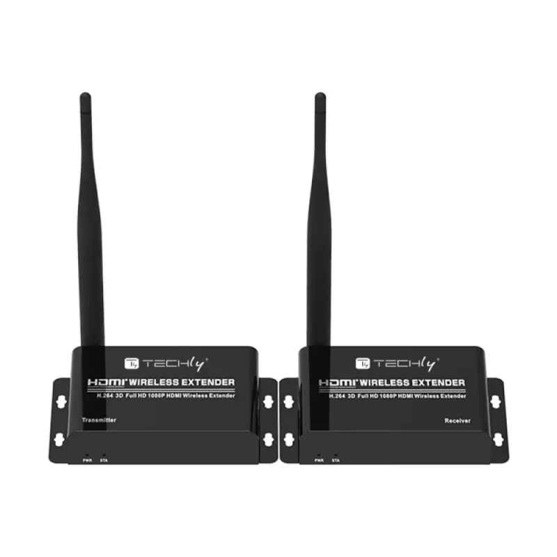 Techly IDATA HDMI-WL55 AV paplašinātājs AV raidītājs un uztvērējs Melns