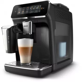 Espresso automāts Philips EP3341/50 pilnībā automātisks, 1,8 L ūdens tvertne, 275 g pupiņu tvertne, 0,26 L piena tvertne, 15 bāri, keramikas dzirnaviņas