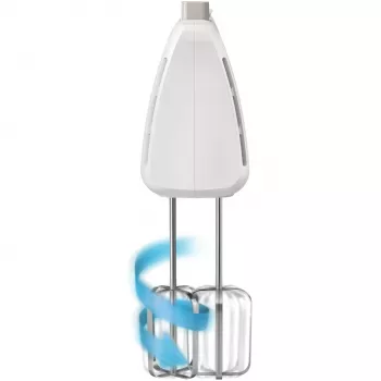 Philips HR3705/00 Daily Collection rokas mikseris, 300 W, 5 ātrumi + turbo, putotāji un mīklas āķi, 1,2 m vads, balts
