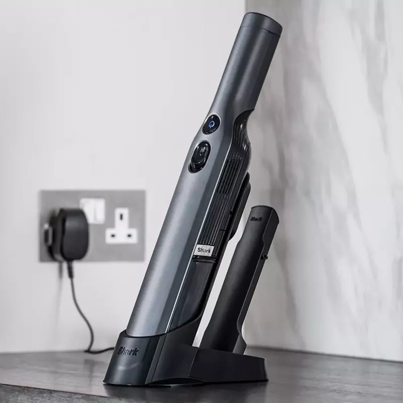 Bezvadu rokas putekļsūcējs Shark WV200, 12 V Li‑Ion, 0,25 L bezmaisiņa, HEPA, 8 min darbības laiks