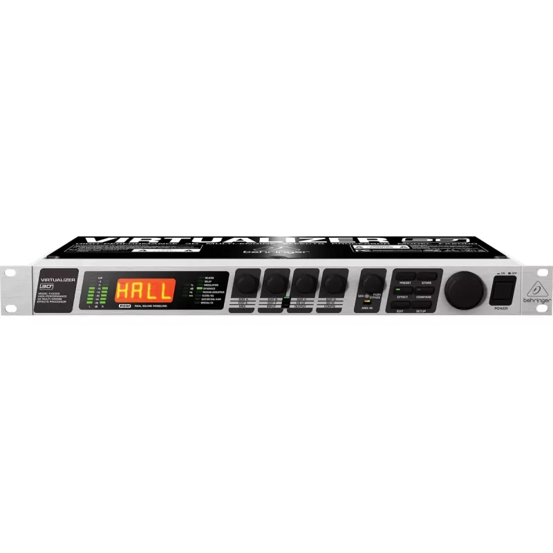 Efektu procesors Behringer FX2000, platums 44,5 mm, dziļums 483 mm, augstums 217 mm
