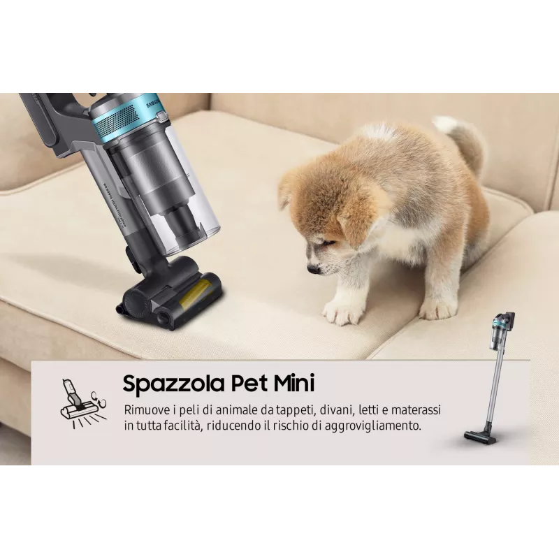 Samsung VS20B75AGR1 2-in-1 stick vacuum baterija Dry Bagless 550 W Melns, Mint colour