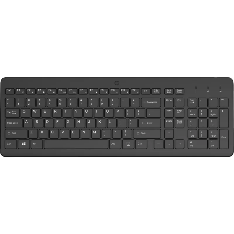 Bezvadu tastatūra HP 225 Pilna izmēra Mehāniskā QWERTY Melna