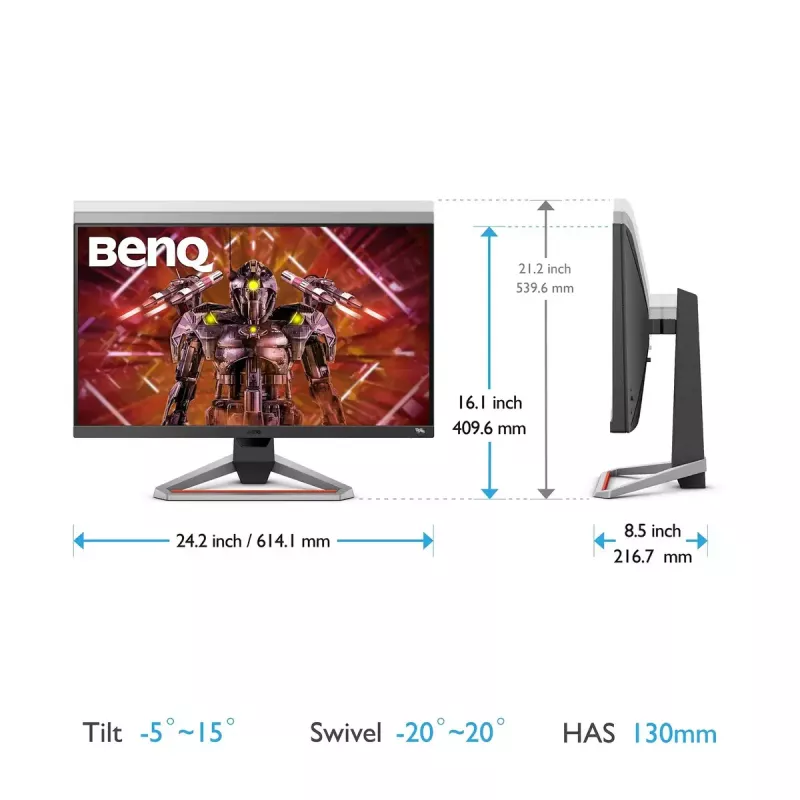 Monitors BenQ EX2710U 27 collu 4K UHD IPS LED 3840×2160 144 Hz HDR10 FreeSync Premium, 1 ms, USB-C centrmezgls, 2x skaļruņi
