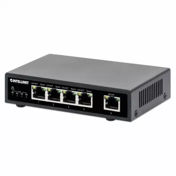 Intellinet 5 portu Gigabit Ethernet PoE+ slēdzis 62 W 4 PSE porti