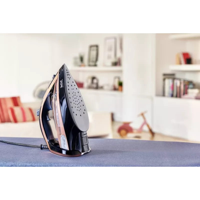 Tefal FV9865E0 gludeklis Sausais un tvaika gludeklis Durilium Autoclean gludekļa virsma 3000 W Melns, Zelts