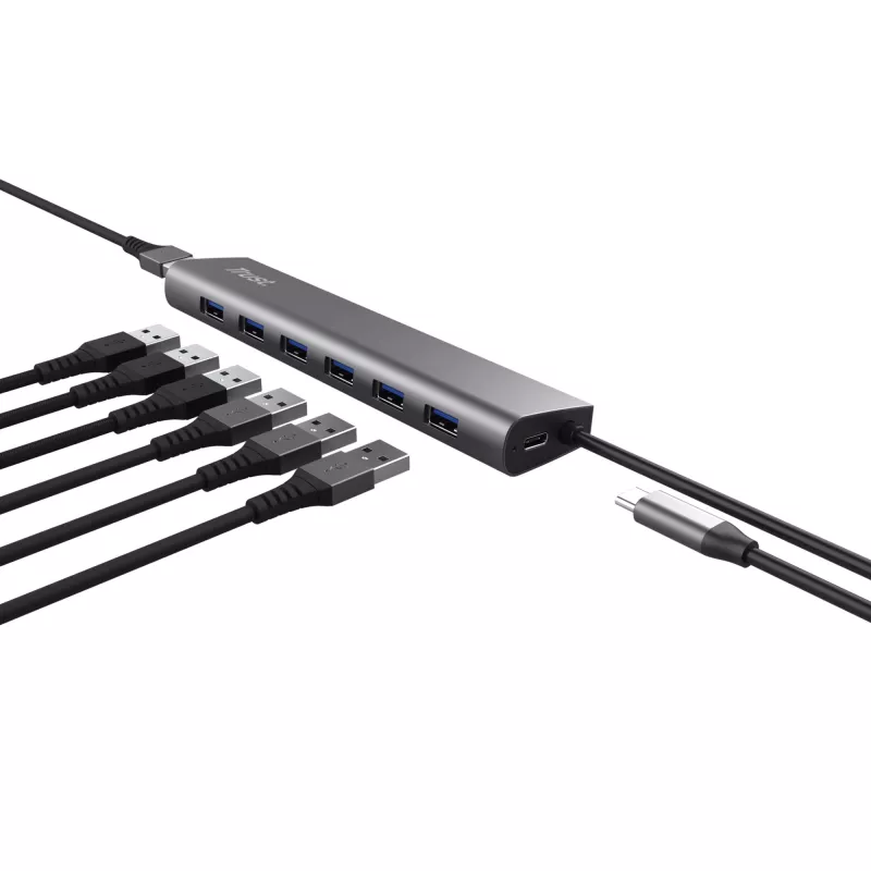 Trust Halyx USB 3.2 Gen 1 (3.1 Gen 1) Type-A 5000 Mbit/s Sudrabains