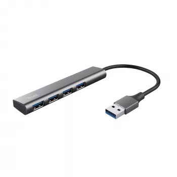 Trust Halyx USB 3.2 Gen 1 (3.1 Gen 1) Type-A 5 Mbit/s Melns, Pelēks