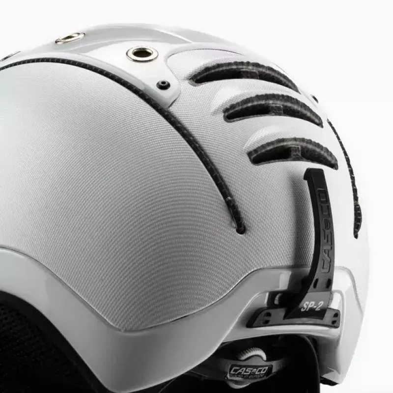 Slēpošanas ķivere Casco SP-2 Carbonic Visor balta izmērs S (52-54 cm)