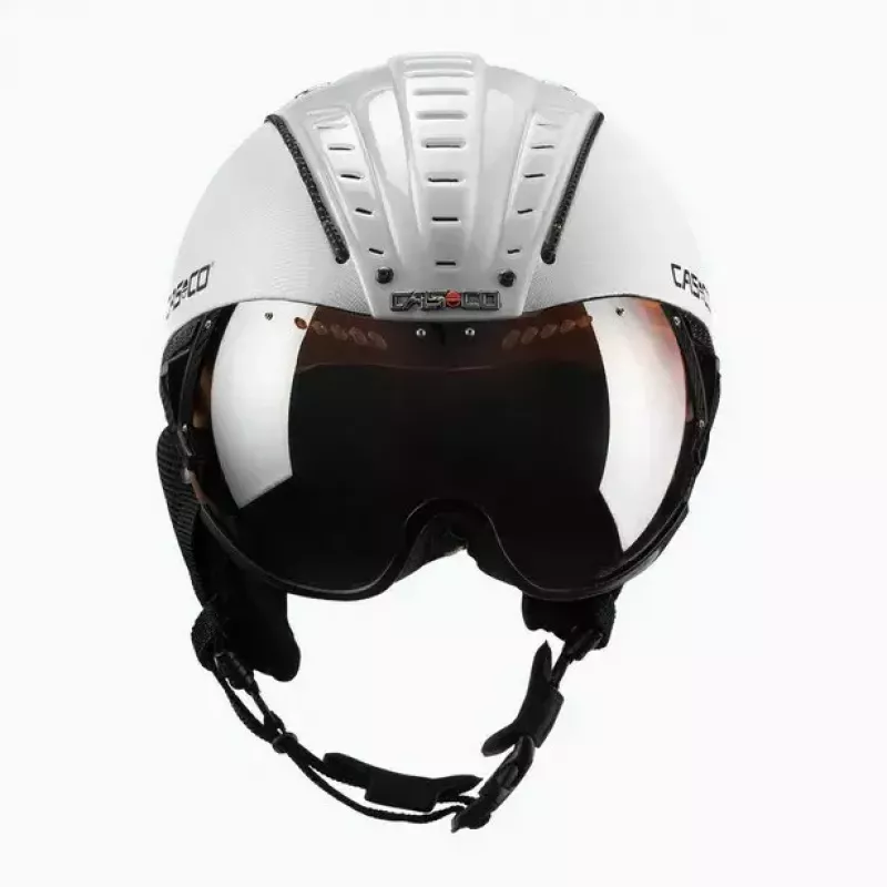 Slēpošanas ķivere Casco SP-2 Carbonic Visor balta izmērs S (52-54 cm)